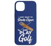 Citation du Golfeur Professionnel « I Just Want to Smoke Cigars and Play Golf » Coque pour iPhone 14 Plus