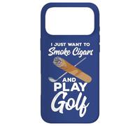 Citation du Golfeur Professionnel « I Just Want to Smoke Cigars and Play Golf » Coque pour iPhone 17 Pro Max