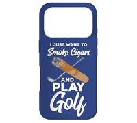 Citation du Golfeur Professionnel « I Just Want to Smoke Cigars and Play Golf » Coque pour iPhone 17 Pro