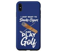 Citation du Golfeur Professionnel « I Just Want to Smoke Cigars and Play Golf » Coque pour iPhone XS Max