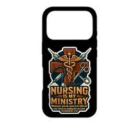 Citation du Verset biblique Christian Nurse Nursing is My Ministry Coque pour iPhone 17 Pro