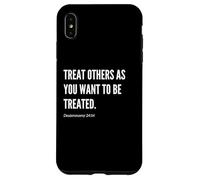 Citation du verset biblique Treat Others as You Want to be Treated Coque pour iPhone XS Max