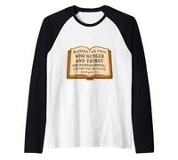 Citation du Verset de la Bible chrétienne Matthieu 5:6 Jésus-Christ Faith Manche Raglan
