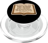Citation du Verset de la Bible chrétienne Matthieu 5:6 Jésus-Christ Faith PopSockets PopGrip pour MagSafe