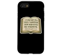 Citation du Verset de la Bible chrétienne Philippiens 4:13 Jésus-Christ Coque pour iPhone SE (2020) / 7/8