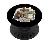 Citation du Verset de la Bible Christian Teaching is My Ministry PopSockets PopGrip Adhésif