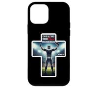 Citation du Verset de la Bible du Joueur de Football chrétien Philippiens 4:13 Coque pour iPhone 12 Mini