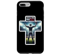 Citation du Verset de la Bible du Joueur de Football chrétien Philippiens 4:13 Coque pour iPhone 7 Plus/8 Plus
