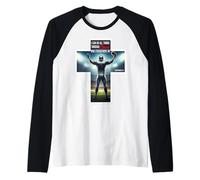 Citation du Verset de la Bible du Joueur de Football chrétien Philippiens 4:13 Manche Raglan