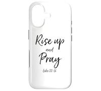 Citation du Verset de la Bible Rise Up and Pray - Dieu chrétien Coque pour iPhone 17
