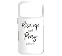 Citation du Verset de la Bible Rise Up and Pray - Dieu chrétien Coque pour iPhone 17 Pro