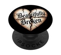 Citation d'un cœur chrétien Magnifiquement brisé PopSockets PopGrip Adhésif