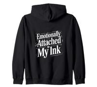 Citation émotionnellement attachée à Mon Encre pour Les Amateurs de Tatouage Sweat à Capuche
