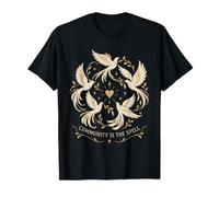 Citation en Forme de cœur « Community is The Spell Birds » T-Shirt