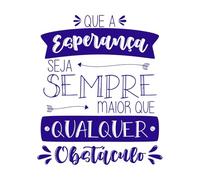 Citation en portugais brésilien L' est toujours plus grand que n'importe quel obstacle, mais un sourire aimable ne sauve jamais. Stickers muraux en vinyle 41x49.1cm Personnalisation Bleu foncé