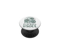 Citation Florale apaisante : Tout va Bien dans Mon âme PopSockets PopGrip Adhésif