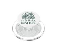 Citation Florale apaisante : Tout va Bien dans Mon âme PopSockets PopGrip pour MagSafe