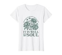 Citation Florale apaisante : Tout va Bien dans Mon âme T-Shirt Graphique avec Valeur