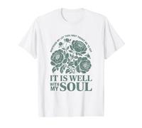 Citation Florale apaisante : Tout va Bien dans Mon âme T-Shirt Graphique avec Valeur