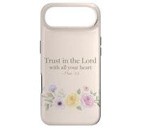 Citation Florale avec Verset biblique Trust in The Lord Coque pour iPhone Air