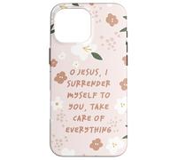 Citation Florale catholique de Jésus, Foi, Abandon, esthétique Coque pour iPhone 16 Pro Max