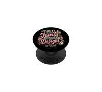 Citation Florale chrétienne de Jesus Thinks I'm a Delight PopSockets PopGrip Adhésif