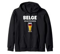 Citation Frites Drapeau Belgique Humour bière Belge Sweat à Capuche