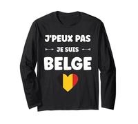 Citation Frites Drapeau Belgique j'peux Pas Je suis Belge Manche Longue