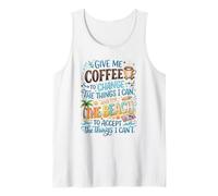 Citation Give Me Coffee and The Beach Serenity Débardeur