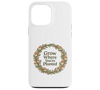 Citation Grow Where You're Planted Champignon Cottagecore Coque pour iPhone 13 Pro Max