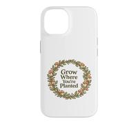 Citation Grow Where You're Planted Champignon Cottagecore Coque pour iPhone 14