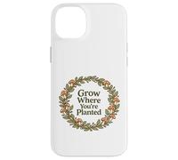Citation Grow Where You're Planted Champignon Cottagecore Coque pour iPhone 14 Plus
