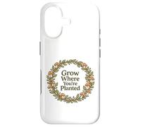 Citation Grow Where You're Planted Champignon Cottagecore Coque pour iPhone 17