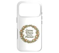 Citation Grow Where You're Planted Champignon Cottagecore Coque pour iPhone 17 Pro