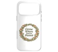 Citation Grow Where You're Planted Champignon Cottagecore Coque pour iPhone 17 Pro Max