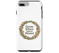 Citation Grow Where You're Planted Champignon Cottagecore Coque pour iPhone 7 Plus/8 Plus