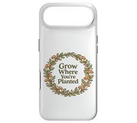 Citation Grow Where You're Planted Champignon Cottagecore Coque pour iPhone Air