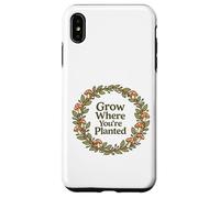 Citation Grow Where You're Planted Champignon Cottagecore Coque pour iPhone XS Max