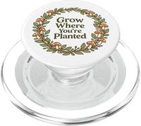 Citation Grow Where You're Planted Champignon Cottagecore PopSockets PopGrip pour MagSafe