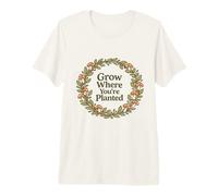Citation Grow Where You're Planted Champignon Cottagecore T-Shirt Haut de Gamme