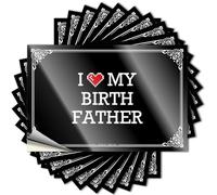 Citation High Room Decorations Esthétique Imperméable - I Love My Birth Father Water Autocollant pour intérieur (12 x 18 cm)