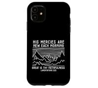 Citation « His Mercies are New Every Morning Faith Worship » Coque pour iPhone 11
