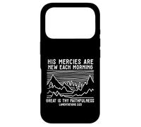 Citation « His Mercies are New Every Morning Faith Worship » Coque pour iPhone 17 Pro
