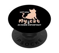 Citation Humoristique Cat Not Now My Cat is More Important PopSockets PopGrip Adhésif