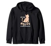 Citation Humoristique Cat Not Now My Cat is More Important Sweat à Capuche