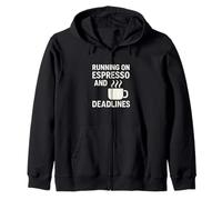 Citation Humoristique de café avec Inscription « Espresso Deadlines » Sweat à Capuche