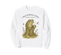 Citation Humoristique de Grenouille Cottagecore Humour I Was Normal Once Sweatshirt