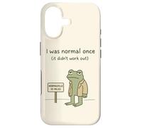 Citation Humoristique de Grenouille I Was Normal Once It Didn't Work Out Coque pour iPhone 17
