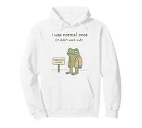Citation Humoristique de Grenouille I Was Normal Once It Didn't Work Out Sweat à Capuche