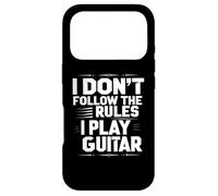 Citation Humoristique de Guitare I Don't Follow The Rules Coque pour iPhone 17 Pro
